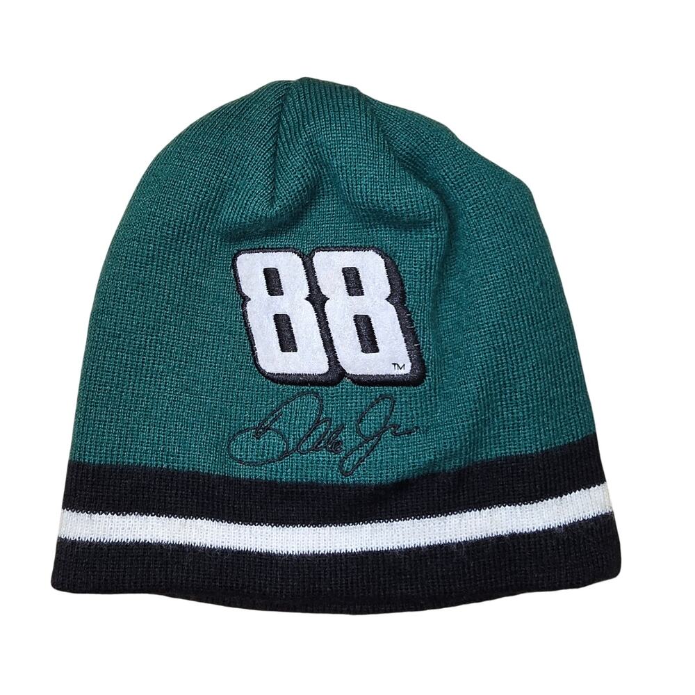 Vintage Dale Earnhardt Jr Green Beanie 88 Hat Size 8-20